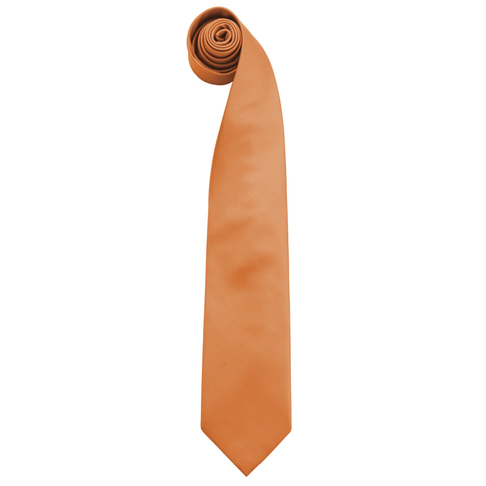 Premier Men's Orange “Colours” Plain Fashion / Business Tie - One Size - Image 2