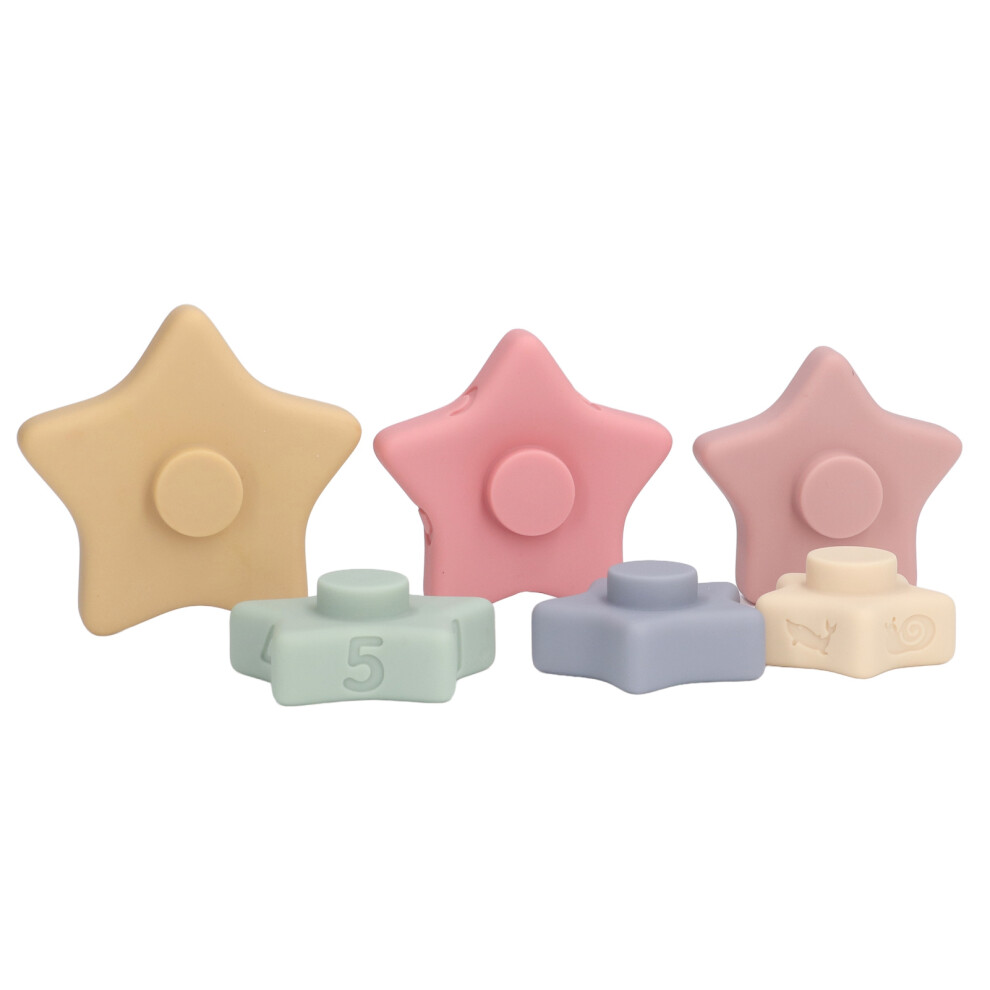 Sensory Toy For Infants Interactive Baby Toy Set Montessori Educational Development Stacking Blocks Fine Motor Skills Learning Tool Soft Teething Toy