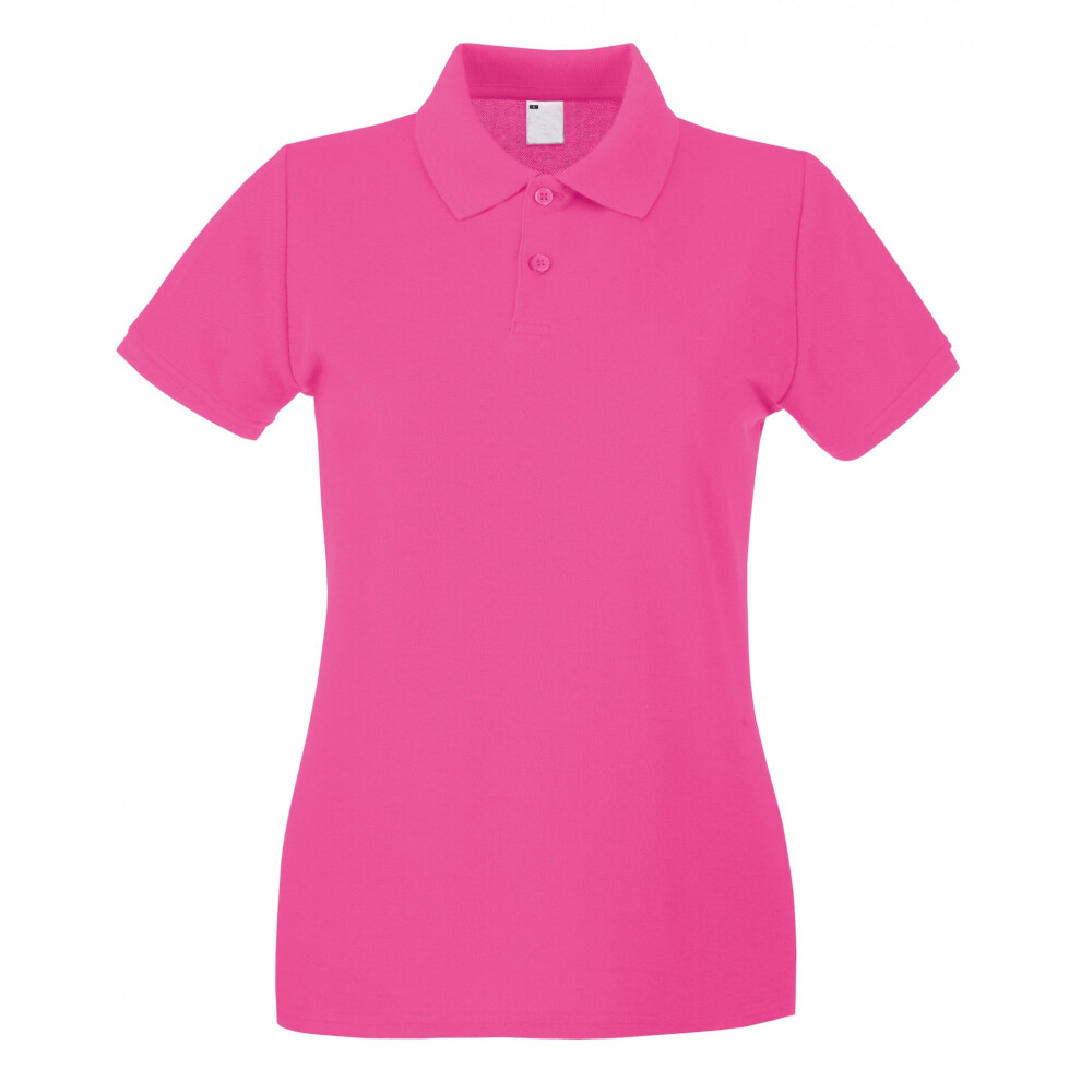 (XX Large, Hot Pink) Fruit of the Loom Womens/Ladies Lady Fit Short-Sleeved Polo Shirt