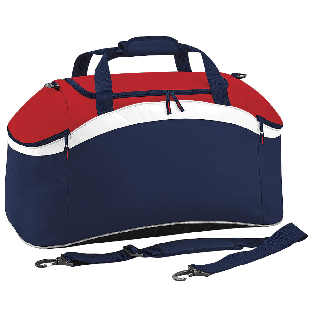 Bagbase (One Size, French Navy/ Classic Red/ White) Teamwear Sport Holdall / Duffle Bag (54 Litres)