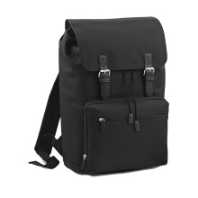 (One Size, Black/Black) Bagbase Heritage Laptop Backpack Bag (Up To 17inch Laptop)