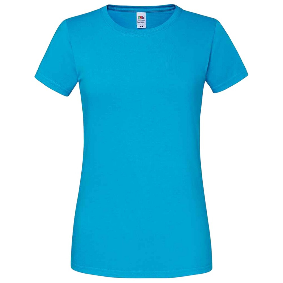 Fruit Of The Loom (Xs, Azure ) Womens/Ladies Fit Ringspun Premium Tshirt Blue