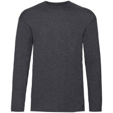 (3XL, Dark Heather) Fruit of the Loom Unisex Adult Valueweight Plain Long-Sleeved T-Shirt