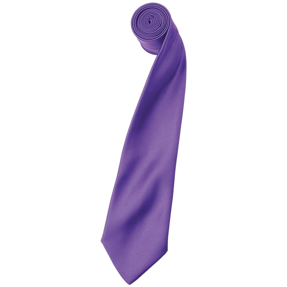 Premier (One Size, Rich Violet) Unisex Adult Colours Satin Tie