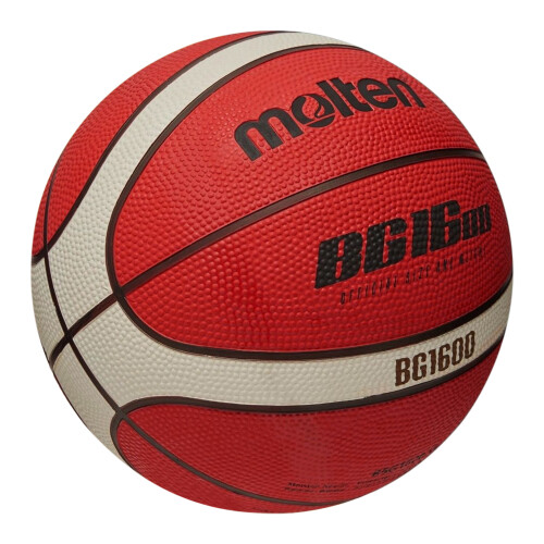 Molten (6, White/Tan) Molten 1600 Basketball 1