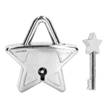 Unique And Chic Star Shaped Padlock Creative Design Travel Use Lightweight For Handbag Luggage Cabinet Jewelry Box
