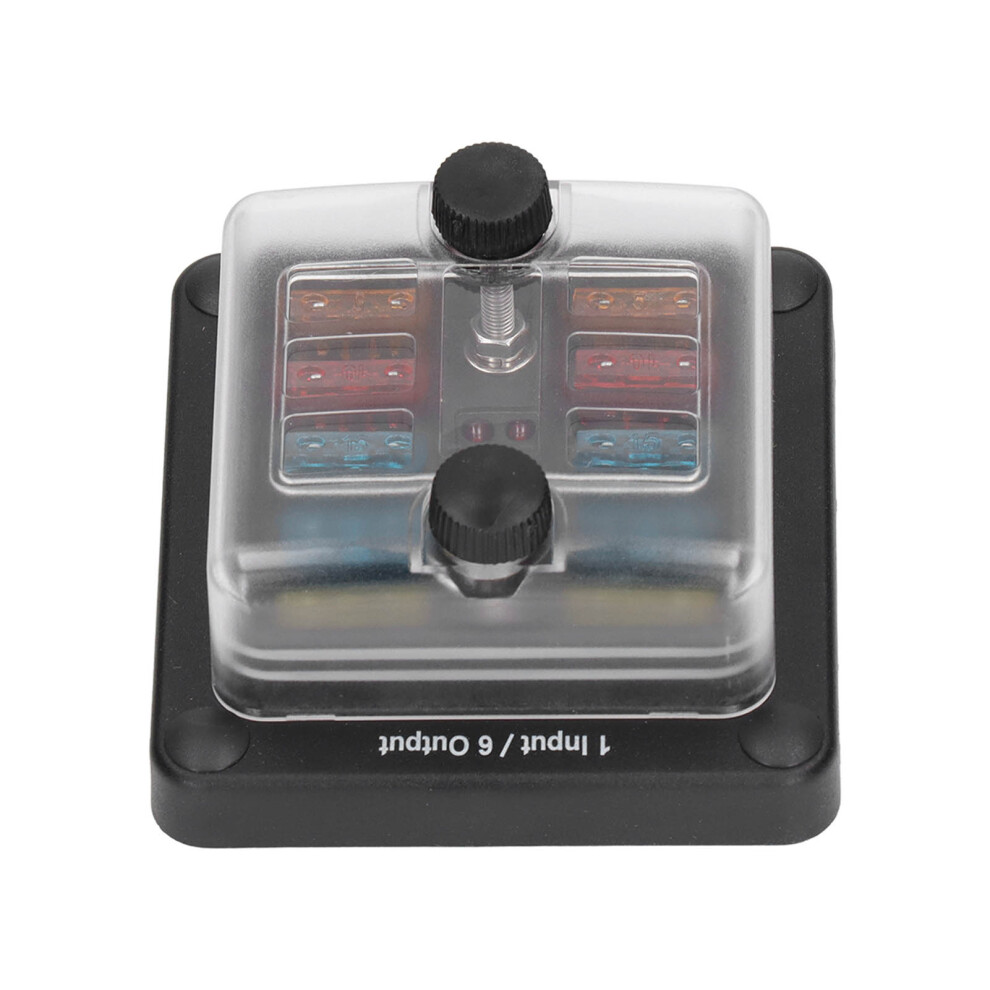 Waterproof Marine Fuse Box 6-Way Holder With Led Warning For Rv Boat Trailer 4291375093902