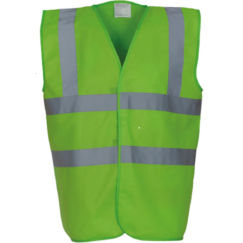(L, Lime Green) Yoko Mens High-Vis Waistcoat 5059444969027