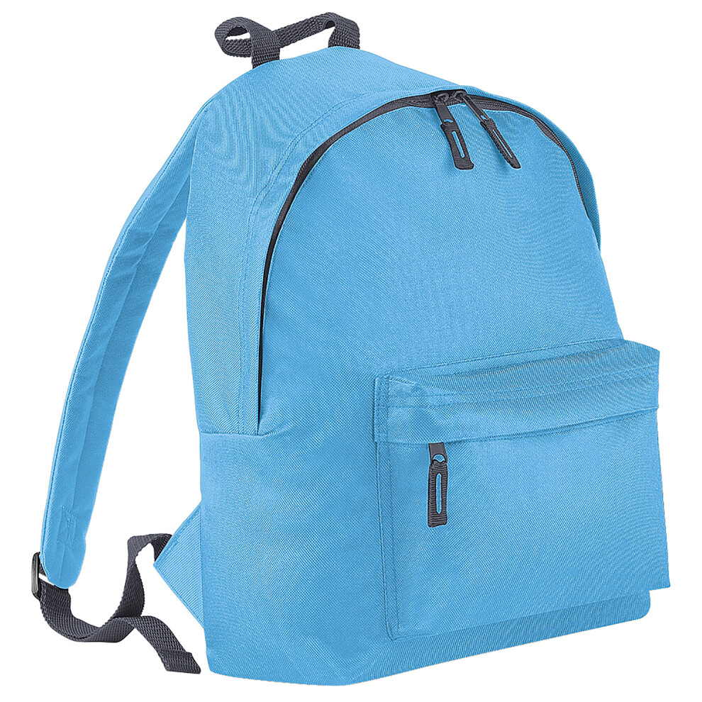 Bagbase (One Size, Surf Blue/ Graphite Grey) Fashion Backpack / Rucksack (18 Litres)