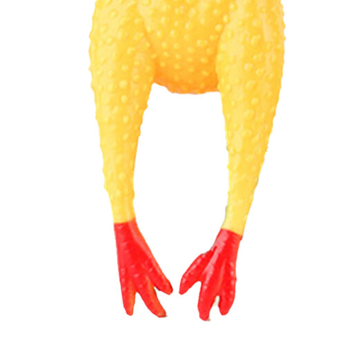 Yellow Vinyl Squeeze Chicken Stress Reliever