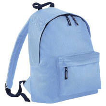 (One Size, Sky Blue/French Navy) Bagbase Fashion Backpack / Rucksack (18 Litres)