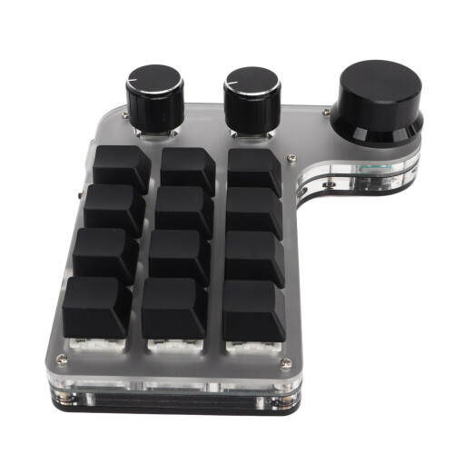 Mini Mechanical Keyboard With Programmable Functions And Custom Screen, Compact Shortcut Macro Pad For Volume Zoom Playback Control, RGB Backlit 1