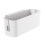 Bedside Storage Organizer with Hooks for Dorm or Bunk Beds, White Fabric Hanging Caddy 1