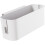 Bedside Storage Organizer with Hooks for Dorm or Bunk Beds, White Fabric Hanging Caddy 2