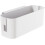 Bedside Storage Organizer with Hooks for Dorm or Bunk Beds, White Fabric Hanging Caddy 5