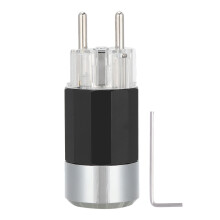 Connecteur d'alimentation HiFi sécurisé pour remplacer les anciennes fiches de cordon d'alimentation défectueuses. Matériau non magnétique pour