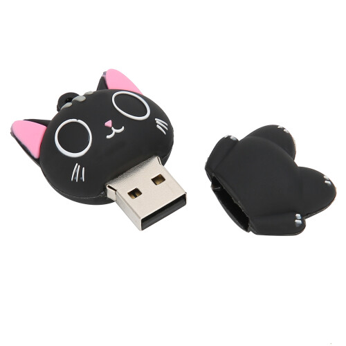 Αδιάβροχο χαριτωμένο USB Flash Drive με κινούμενα σχέδια σε σχήμα γάτας, αποθήκευση 2