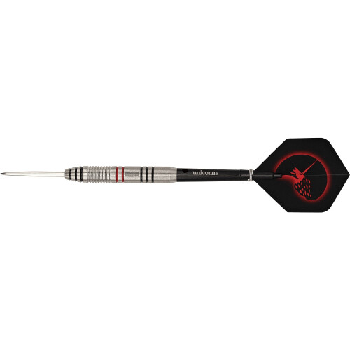 Unicorn (25g, Silver/Black/Red) Unicorn Core Plus Win Darts (Pack Of 3) 1