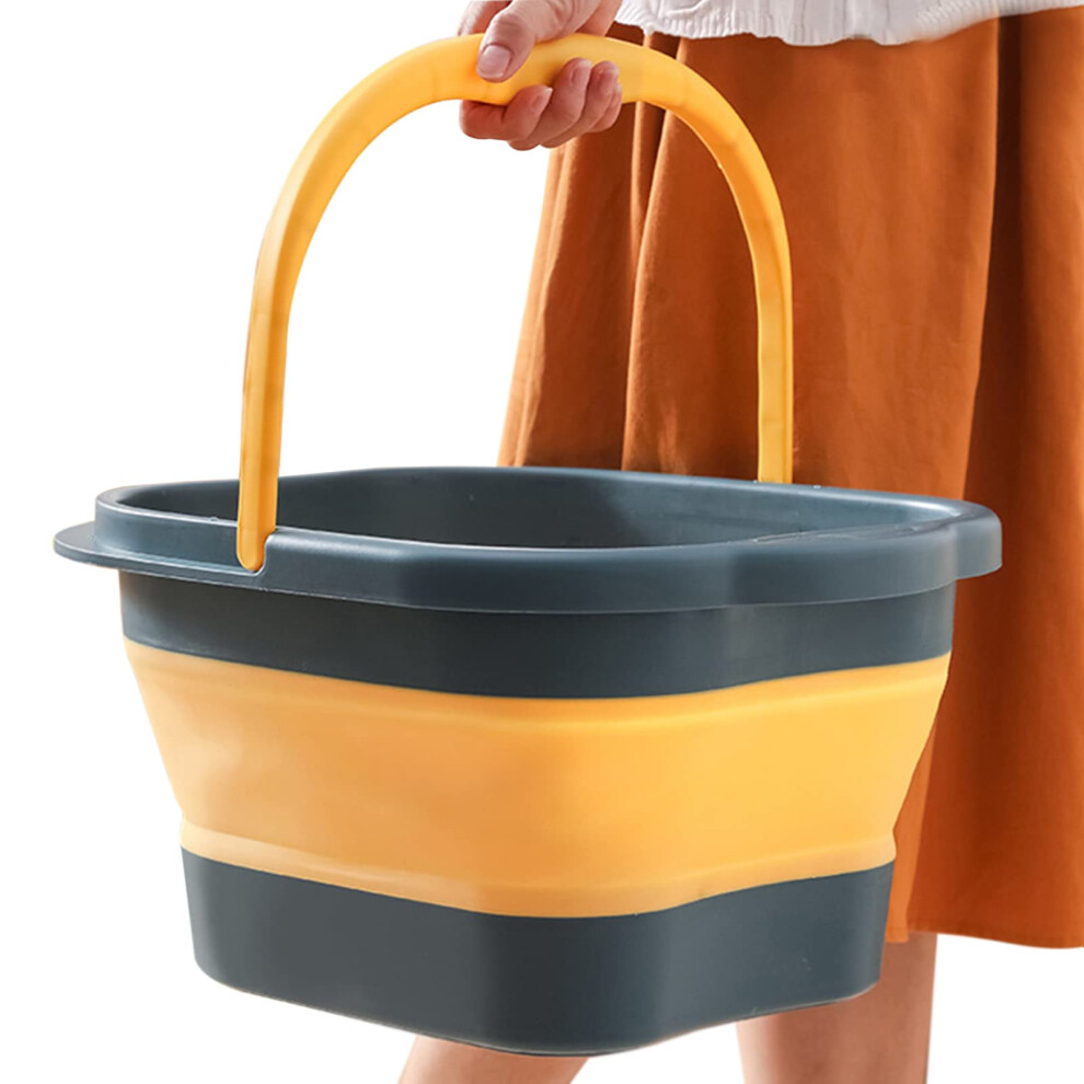 Collapsible Foot Soaking Tub with Massage Rollers for Pedicure and Home Spa Relaxation