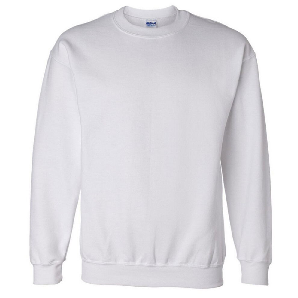 Gildan (2Xl, ) Dryblend Adult Set-In Crew Neck Sweatshirt (13 Colours) White