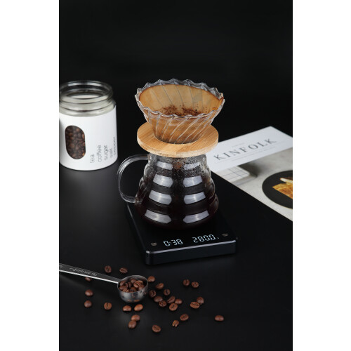 Wiederaufladbare Kaffeewaage mit Timer 3 kg / 0,1 g Black 2