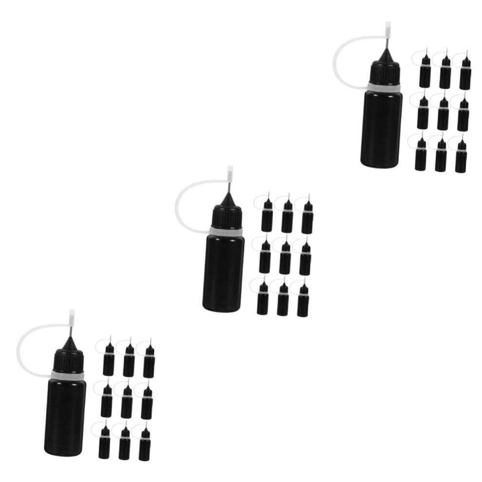 30Pcs Glue Applicator Bottles With Precise Needle Tip, Refillable Light Blocking Squeeze Bottles For Liquids 9070919061813