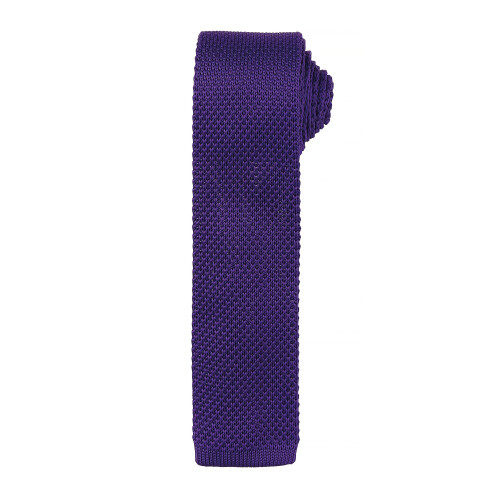 Premier (One Size, Purple) Premier Mens Slim Textured Knit Effect Tie