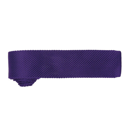 Premier (One Size, Purple) Premier Mens Slim Textured Knit Effect Tie 1