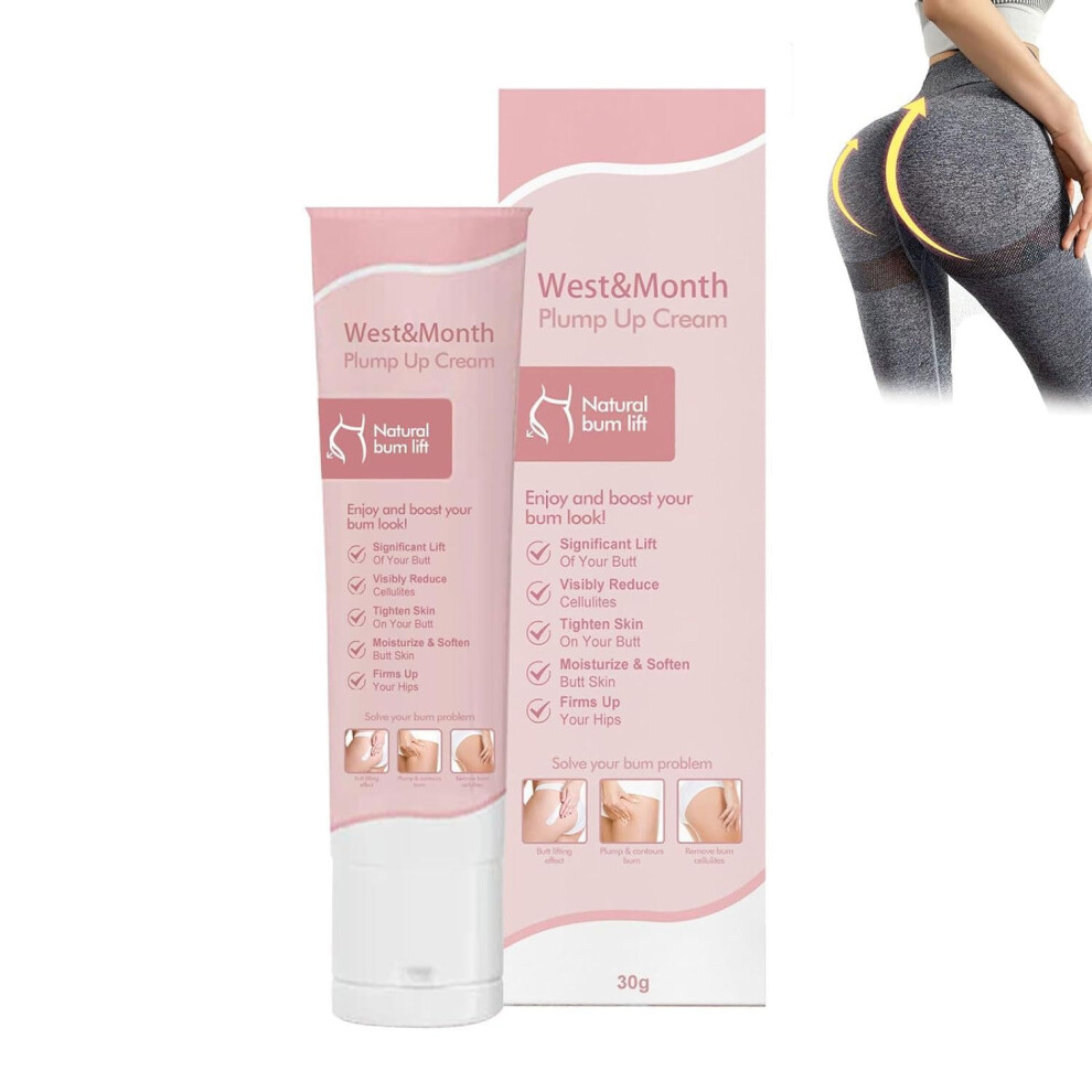Cream Butt Enhancement With Visible Lift Effect, Bust And Hip Firming Lotion 30G, Plantbased Formula