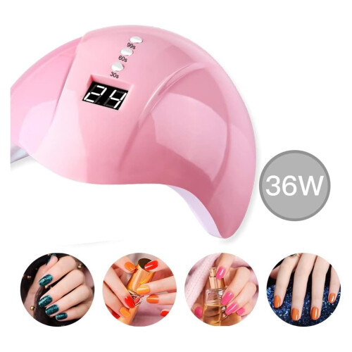 36W UV LED Nail Lamp with Smart Sensor and Adjustable Timer for Gel Polish Curing 2