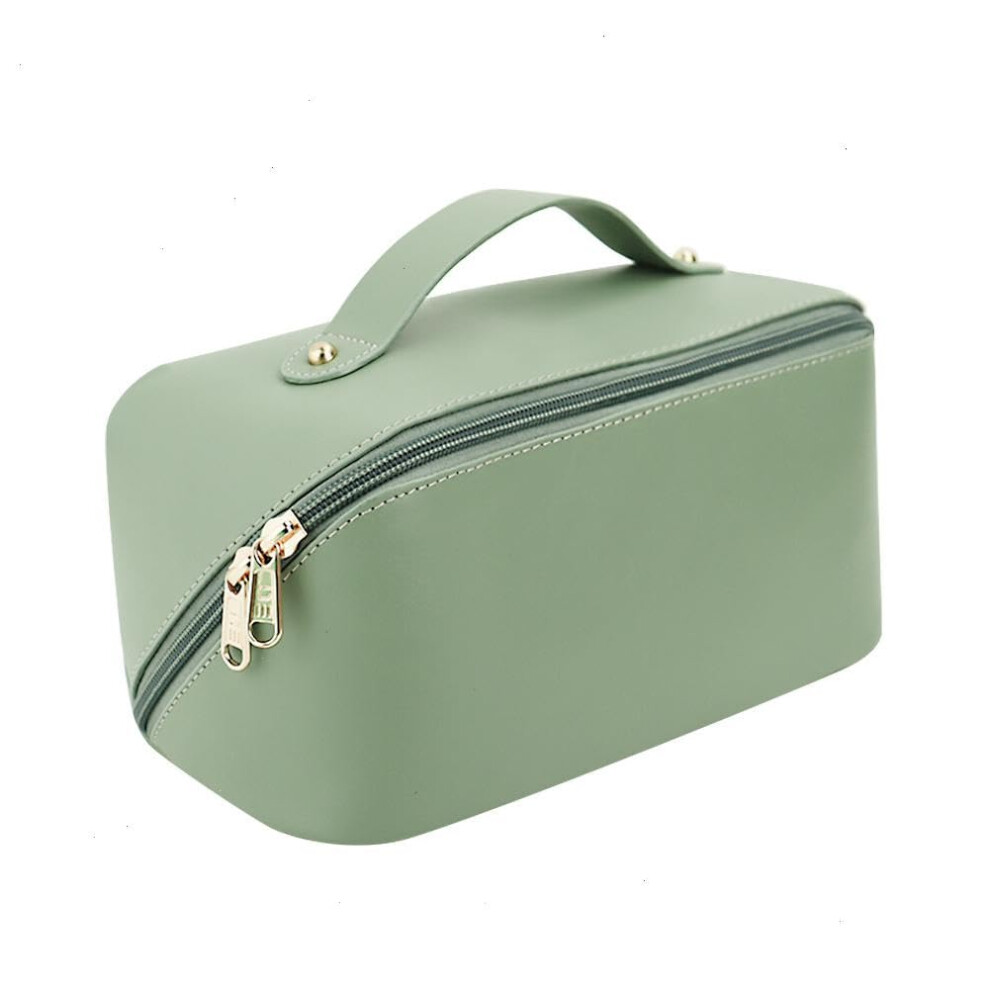 Travel Makeup Bag Waterproof PU Leather with Wide Opening Design and Versatile Storage for Women