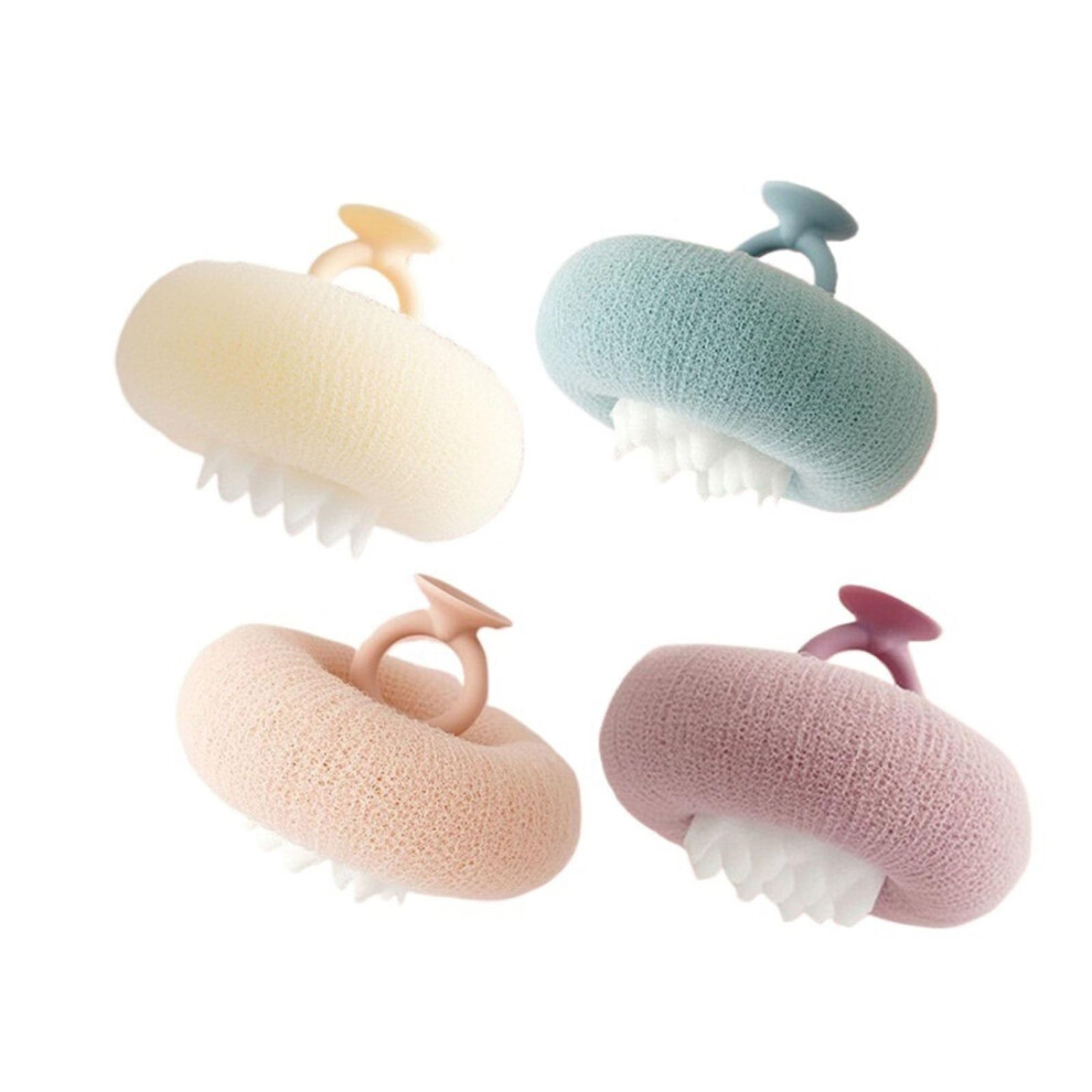 Shower Loofah Sunflower Bath Sponge with Suction Cup for Gentle Exfoliation and Rich Foam
