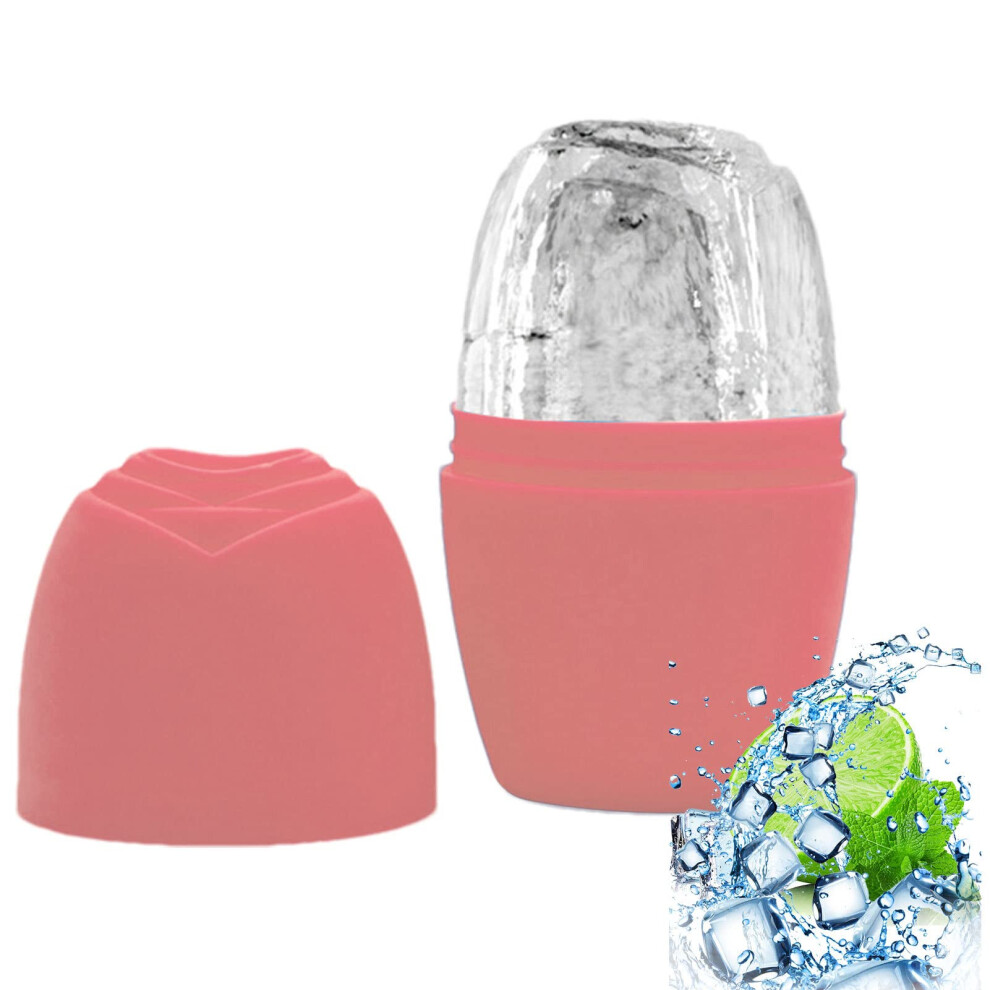 Ice Face Roller with Reusable Silicone Mold for Puffiness Relief and Cooling Facial Skincare