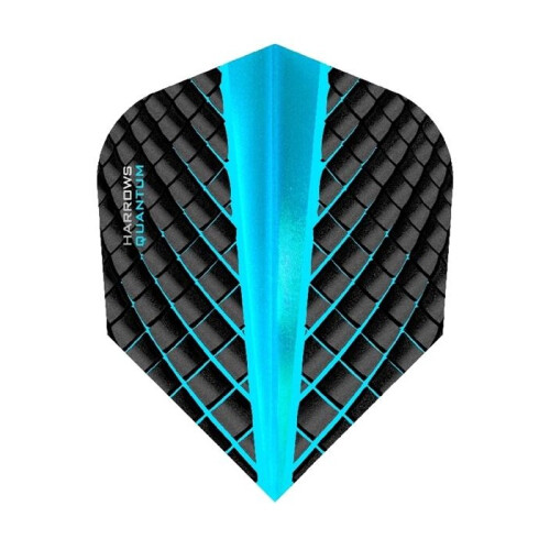(One Size, Black/Aqua Blue) Harrows Quantum Dart Flights