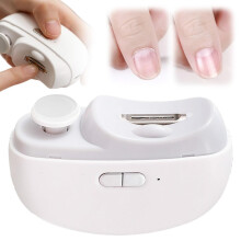 Electric Nail Clipper 2 in 1 Automatic Nail Trimmer and Polisher with Dual Speed for Seniors and Kids White