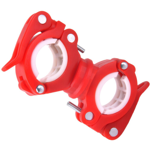 Bike Light Mount with Adjustable Quick Release Handlebar Flashlight Holder Secure Red Clamp