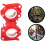 Bike Light Mount with Adjustable Quick Release Handlebar Flashlight Holder Secure Red Clamp 3