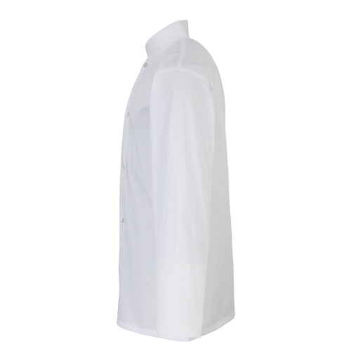 Premier (S, White) Premier Unisex Adult Stud Front Long-Sleeved Chef Jacket 2