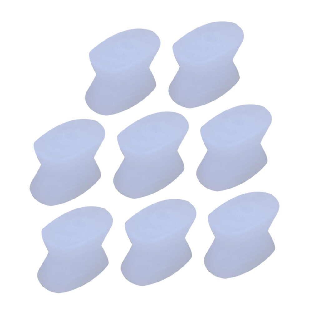 White Bunion Corrector And Adjustable Toe Separator For Big Toe Pain Relief With Soft Cushion 8Pcs