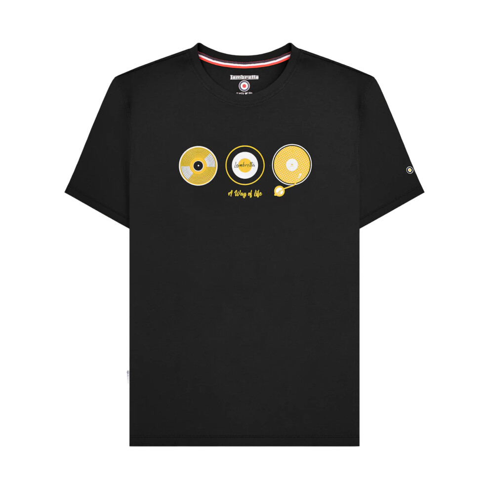 Lambretta (3Xl, ) Mens Vinyl Big & Tall T-Shirt Black