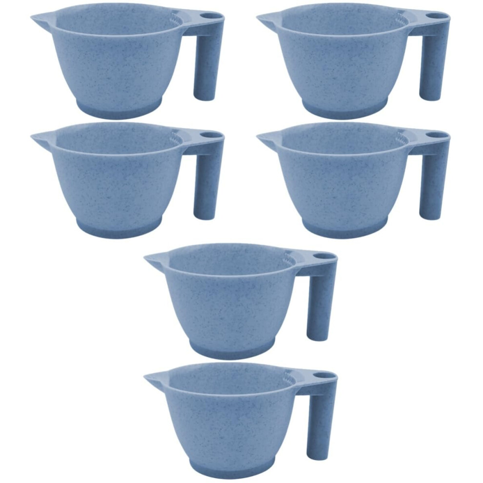 MERRYHAPY 6pcs Hair Dye Mixing Bowls with Ergonomic Grip Handle, Reusable PP Salon Tint Bowls