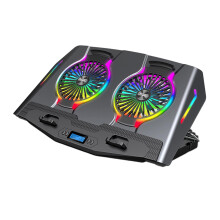 Laptop Cooler Cooling Pad Stand Adjustable Fan For Game PC Notebook Gr