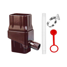 Rainwater Collection System for Downspouts with Hose Rain Diverter Con