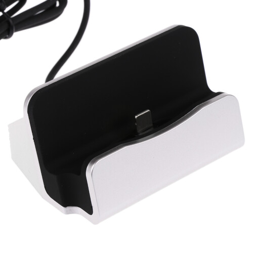 For iPhone Dock Stand for Apple iPhone 7/7Plus/6/6 Plus/6s silver 2