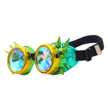 Rainbow Steampunk Goggles Concert Colorful Dancing Kaleidoscope Glasse