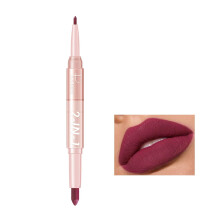 Dual Ended Lip Liner and Gloss – Long Lasting Matte Color with Precision Tip, 16 Shades Set