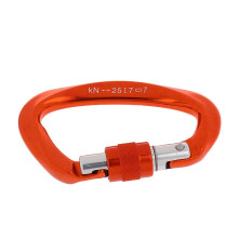 25KN D-ring Screw Locking Safety Climbing Carabiner Equipment Orange