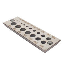 17 Holes Steel Dowel Plate for Construction Woodworking Home Improveme