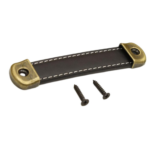 PU Leather Luggage Handle Handle Replace Cabinet Pulls Black 1