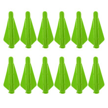 12Pcs Plastic Feather Fletching for DIY Archery Arrows Green